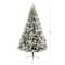 8ft. Pre-Lit Flocked Oregon Pine Artificial Christmas Tree, Clear LED Lights